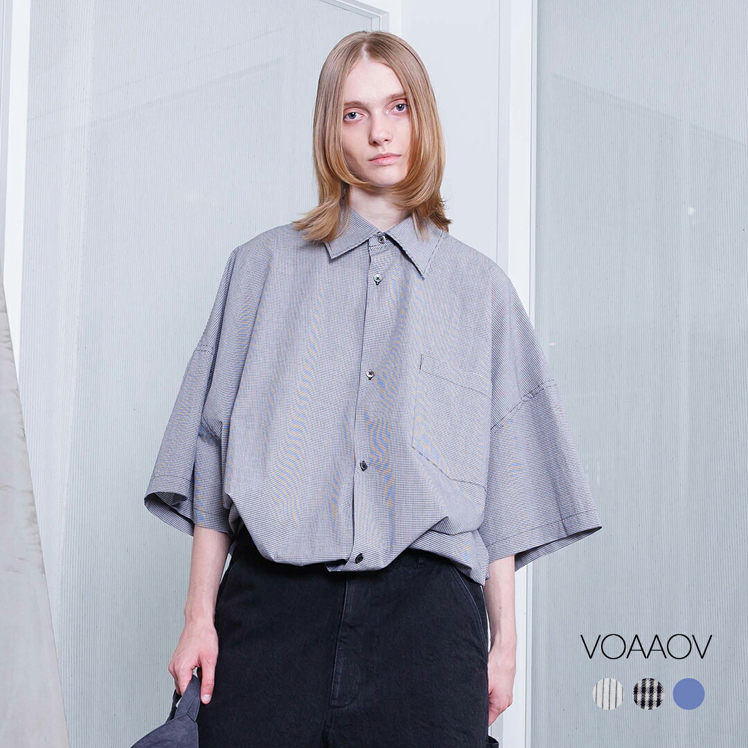 【3こ1】セール【40%OFF】VOAAOV ヴォアーブ コットン 半袖 XXXXL シャツ vosh-p082 レディース｜aranciato（アランチェート）