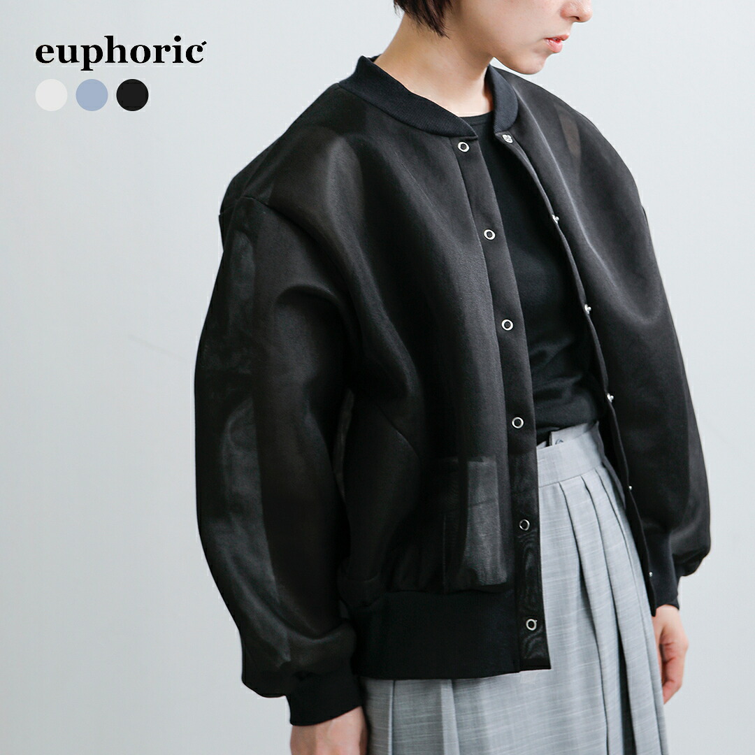 euphoric’ ユーフォリック シアー ダンボール スナップ カーディガン “Sheer Snap Cardigan” eu-ct6101 レディース 2026ss新作 春夏【クーポン対象】