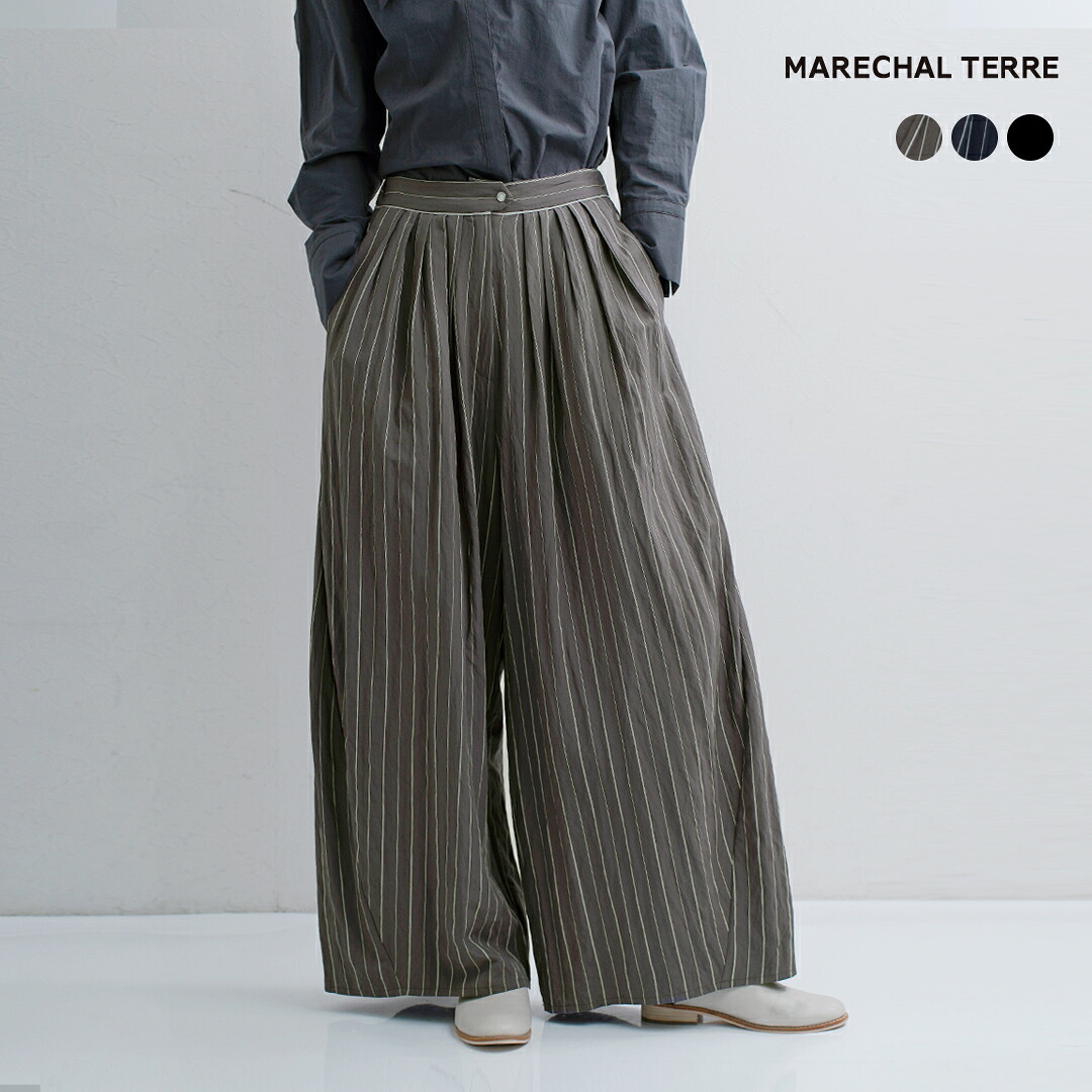 MARECHAL TERRE マルシャルテル ウエスタン タック コクーン パンツ zmt261pt013 レディース 2026ss新作 春夏【サイズ交換初回無料】【クーポン対象】