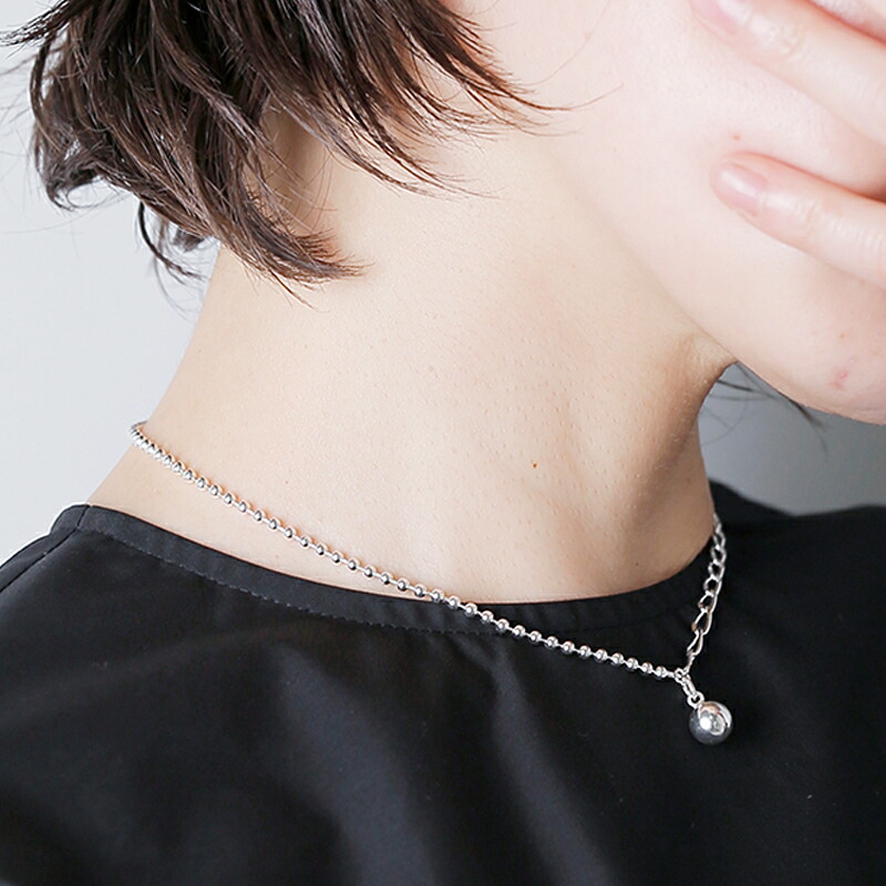 【3こ1】aura オーラ シルバー925 アシンメトリー ボール ネックレス“asymmetry ball necklace” a-n013 レディース|aranciato(アランチェート)