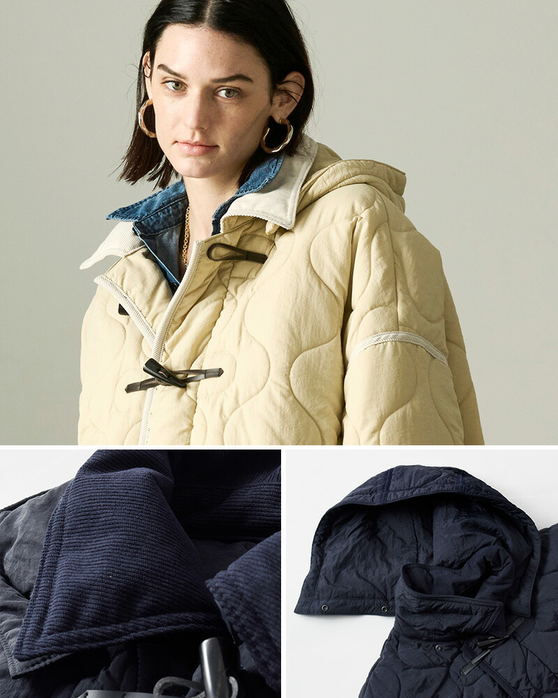 kha:ki カーキ ミリタリー キルト ダッフルコート “MIL QUILT DUFFLE