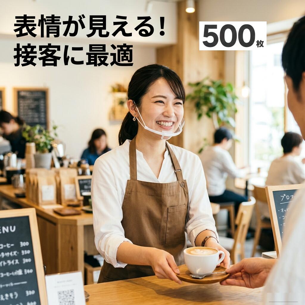 最短翌日 500枚セット マウスシールド 透明マスク マスクシールド フェイスシールド クリアマスク マウスガード 口元ガード 口元 透明 透明シールド フェイスガード 飛沫防止 感染対策 感染予防 ウイルス対策 曇り止め 防曇 軽量 男女兼用 大人用 業務用 個包装 洗える