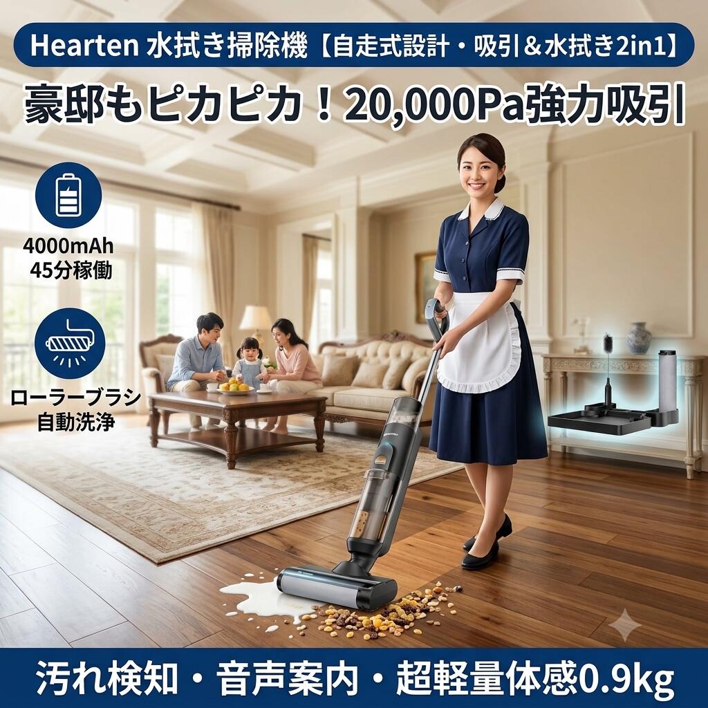 水拭き掃除機 掃除機 コードレス掃除機 スティッククリーナー コードレス 乾湿両用クリーナー フロアクリーナー 電動クリーナー 水拭き 乾拭き 吸引 強力吸引 自走式掃除機 スティック掃除機 充電式掃除機 ハンディクリーナー サイクロン掃除機 モップ掃除機 床掃除機 水洗い|ARANCORONお急ぎ便 公式店
