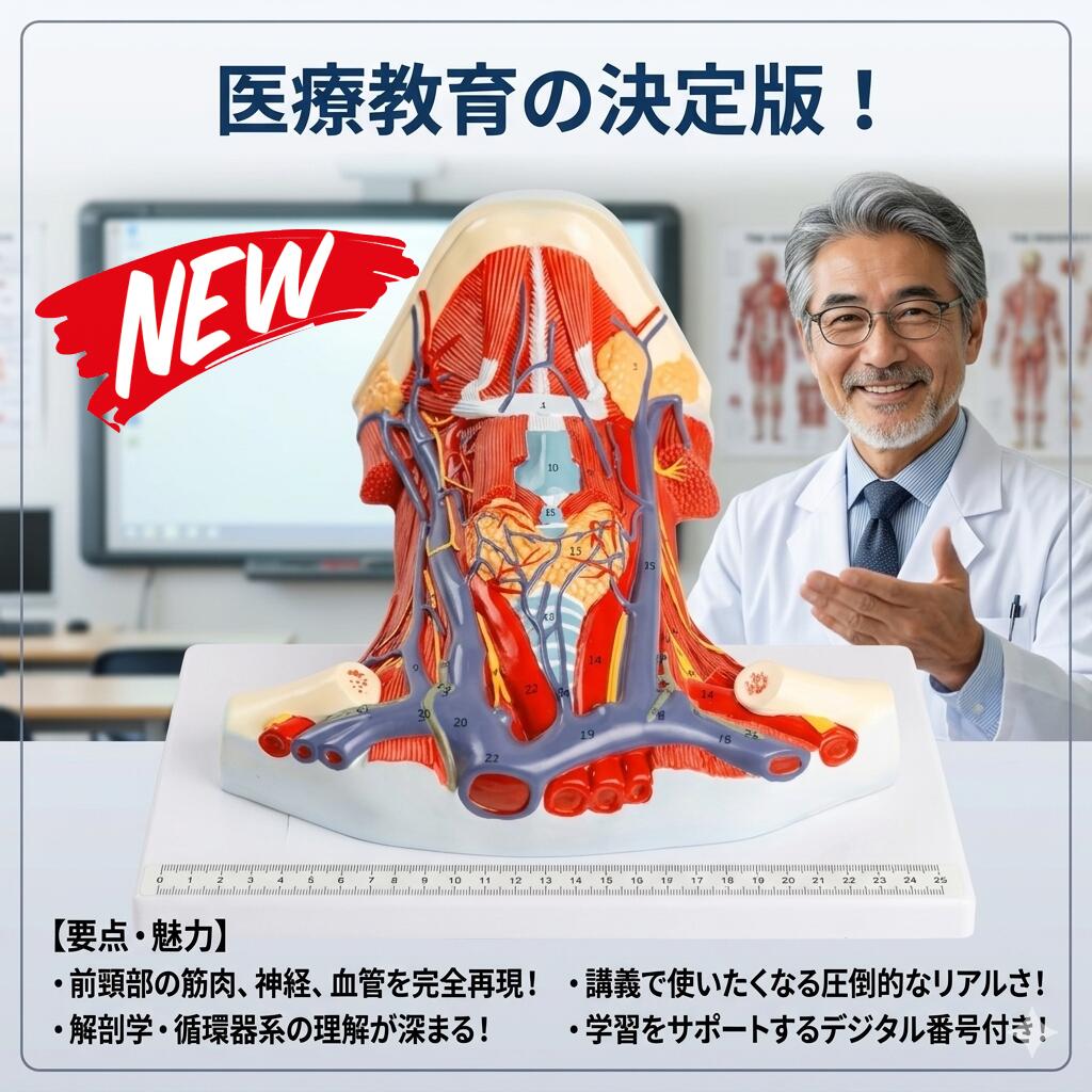 最短翌日 "30日返品保証" "送料無料" 首モデル 頸部模型 解剖模型 人体模型 解剖学模型 医学教材 頸部解剖モデル 筋肉模型 神経模型 動脈模型 静脈模型 喉モデル 医療教材 教育用模型 人体解剖モデル 解剖教材 医学生 看護学生 学習教材 展示用模型 研究用模型 医学教育｜ARANCORONお急ぎ便 公式店