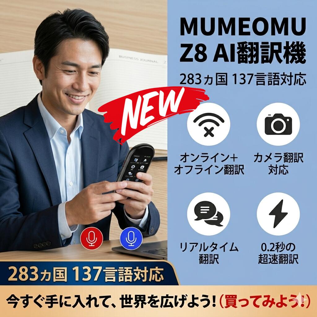 AI翻訳機 音声翻訳機 翻訳機 携帯翻訳機 通訳機 リアルタイム翻訳 双方向翻訳 オンライン翻訳 オフライン翻訳 カメラ翻訳 録音翻訳 写真翻訳 自動翻訳 多言語翻訳 音声通訳 即時翻訳 瞬間翻訳 旅行翻訳機 海外旅行 出張 ビジネス 会話翻訳 外国語翻訳 日本語 英語 中国語
