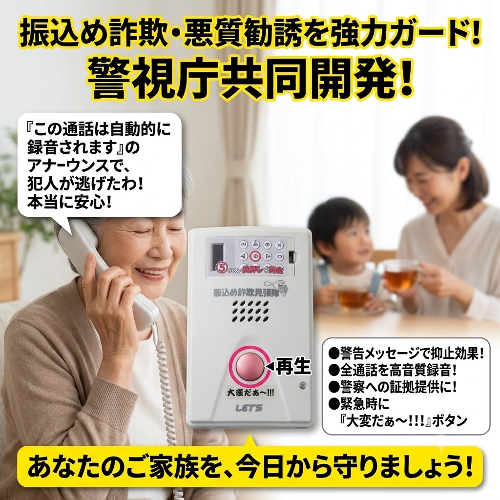最短翌日 "30日返品保証" "送料無料" 【新品】振り込め詐欺 振込め詐欺 詐欺対策 防犯 録音 自動録音 抑止装置 自動通話録音機 通話録音 電話録音機 電話録音装置 防犯対策電話録音機 詐欺電話防止機器 防犯用電話自動応答録音アダプター 自動応答録音機 会話自動録音 自動｜ARANCORONお急ぎ便 公式店