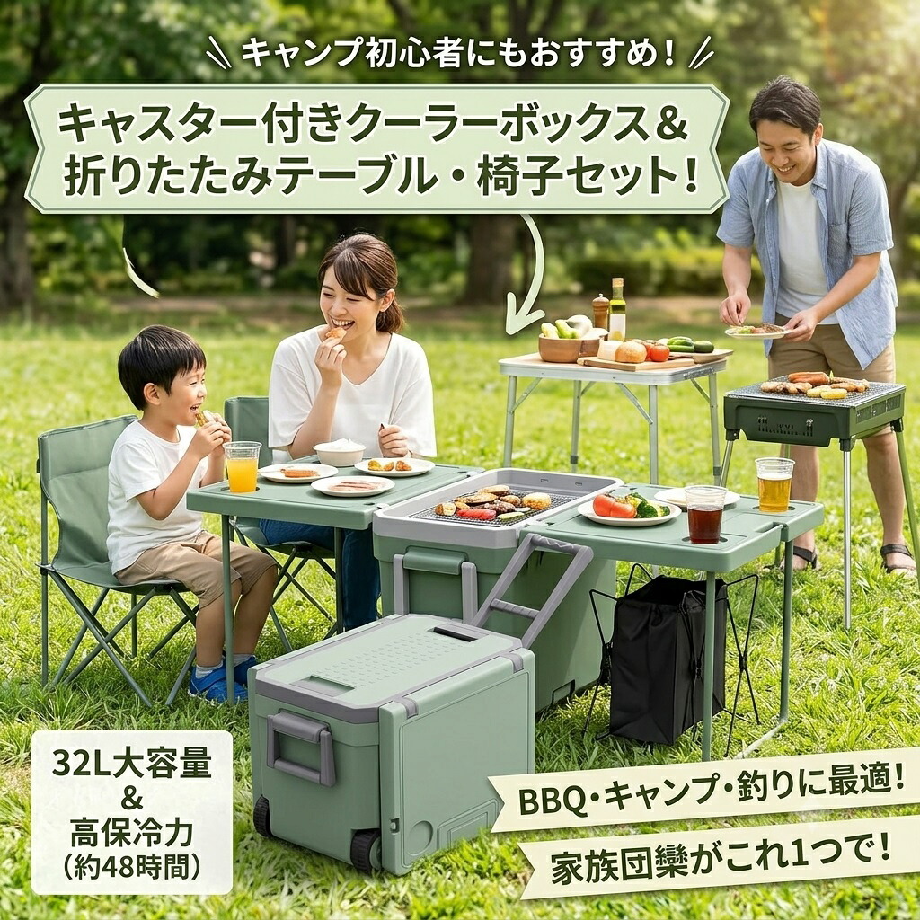 最短翌日 "30日返品保証" "送料無料" クーラーボックス キャスター付き 大容量 折りたたみ テーブル 椅子 スタンド 保冷ボックス アウトドア キャンプ 釣り BBQ ピクニック 保冷力 長時間 32L 大型 ハンドル 水抜き栓 肩ベルト 座れる 頑丈 防水 断熱材 保温 保冷 多機能|ARANCORONお急ぎ便 公式店