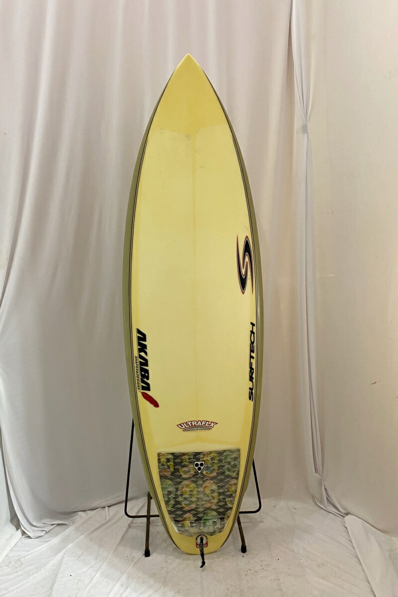 【中古】 Crystal Dreams AKABA surftech (サーフテック) H-1 モデル [CLEAR] 58\" SURFTECH POWER FLEX サーフボード