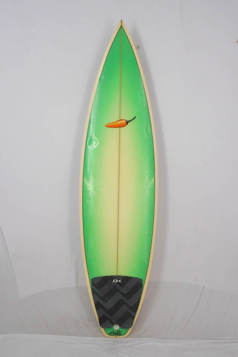 楽天市場】【中古】Chilli（チリ）?ショートボード ［GREEN×CLEAR］6'1