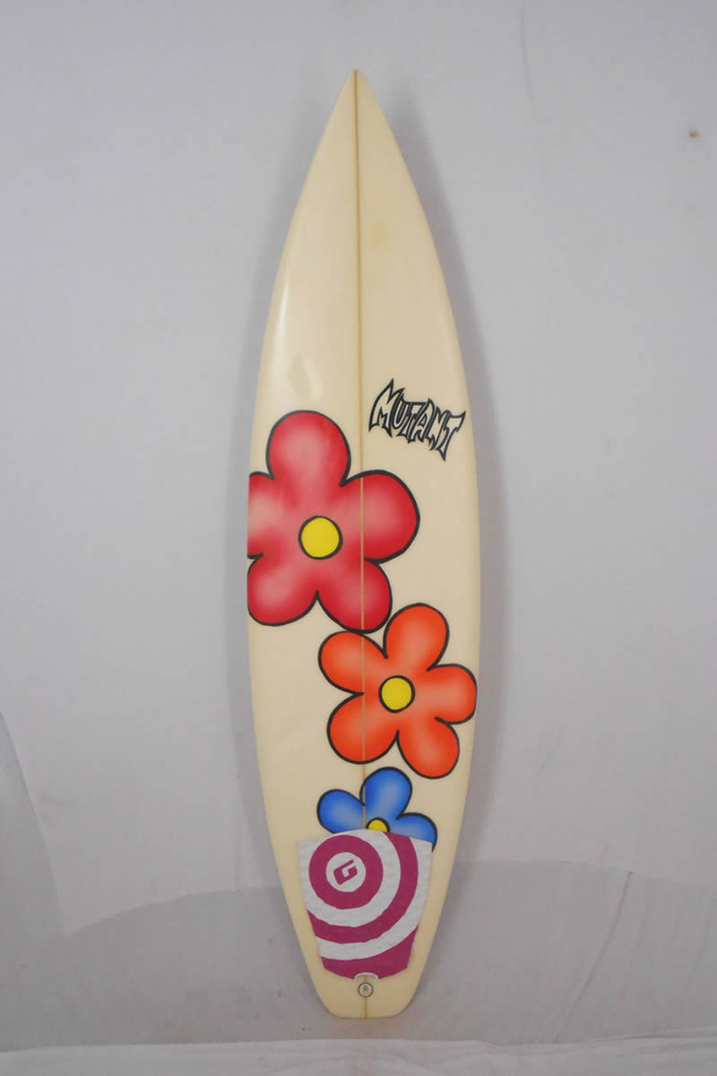 【中古】MUTANT (ミュータント) ショートボード ［CLEAR×FLOWER］6’1” サーフボード