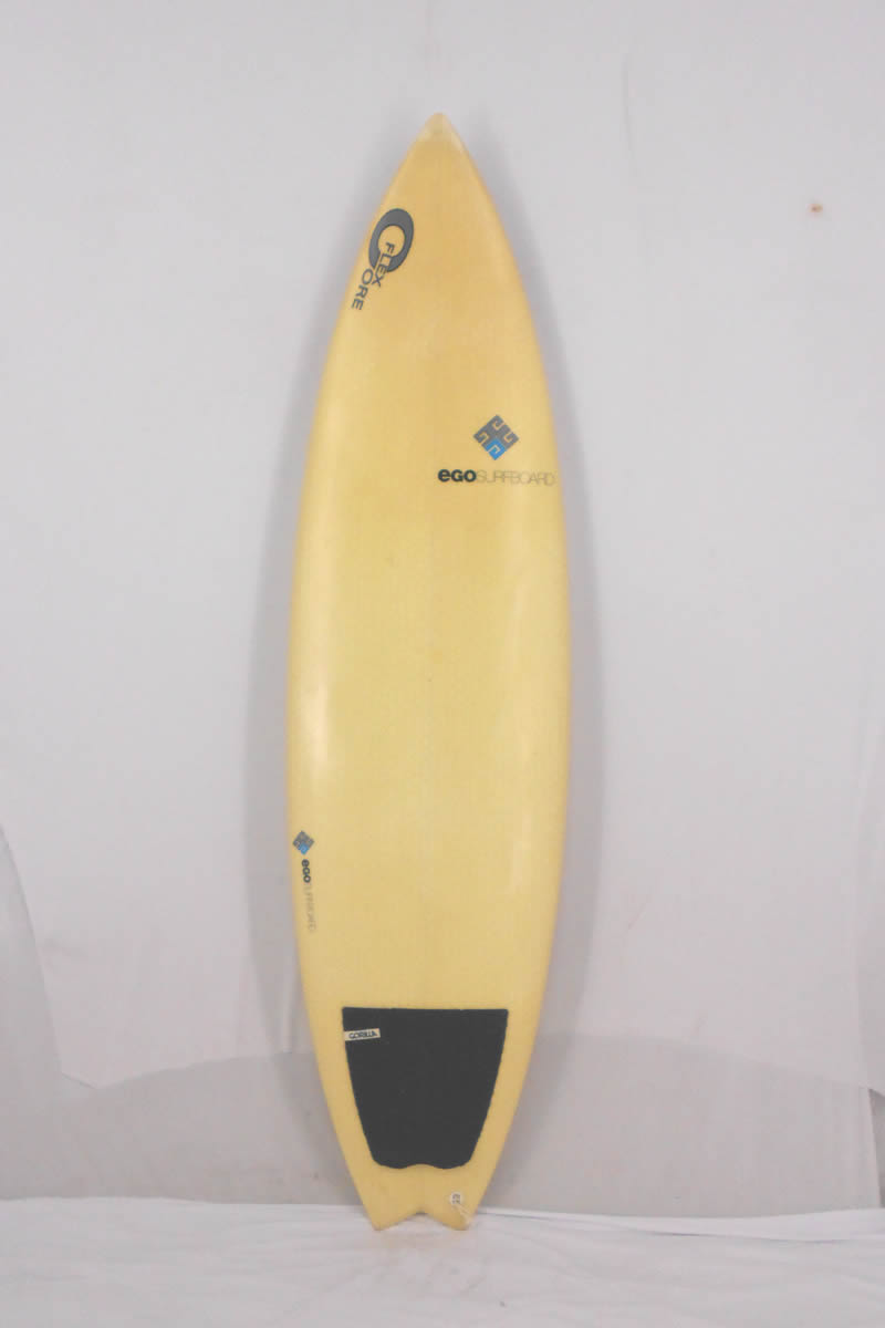 【中古】Ego surf board (エゴサーフボード) ショートボード ［CLEAR］63\" サーフボード