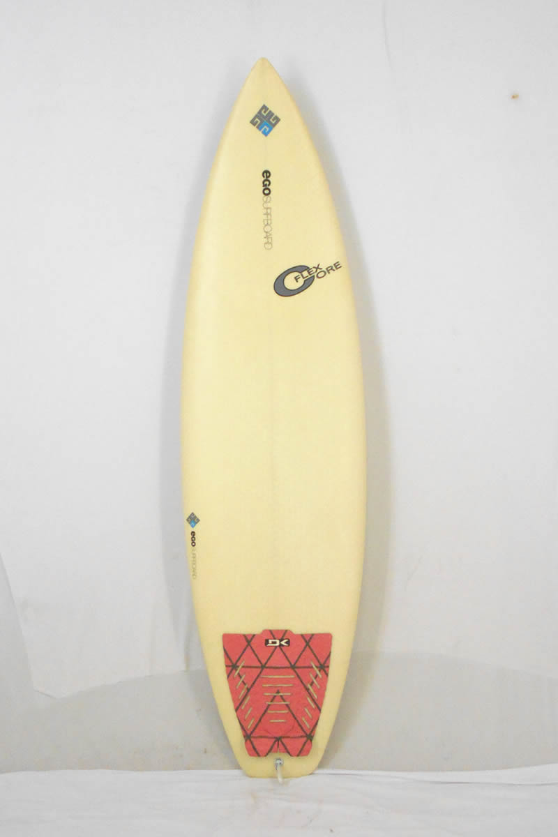 【中古】Ego surf board (エゴサーフボード) ショートボード ［CLEAR］61\" サーフボード