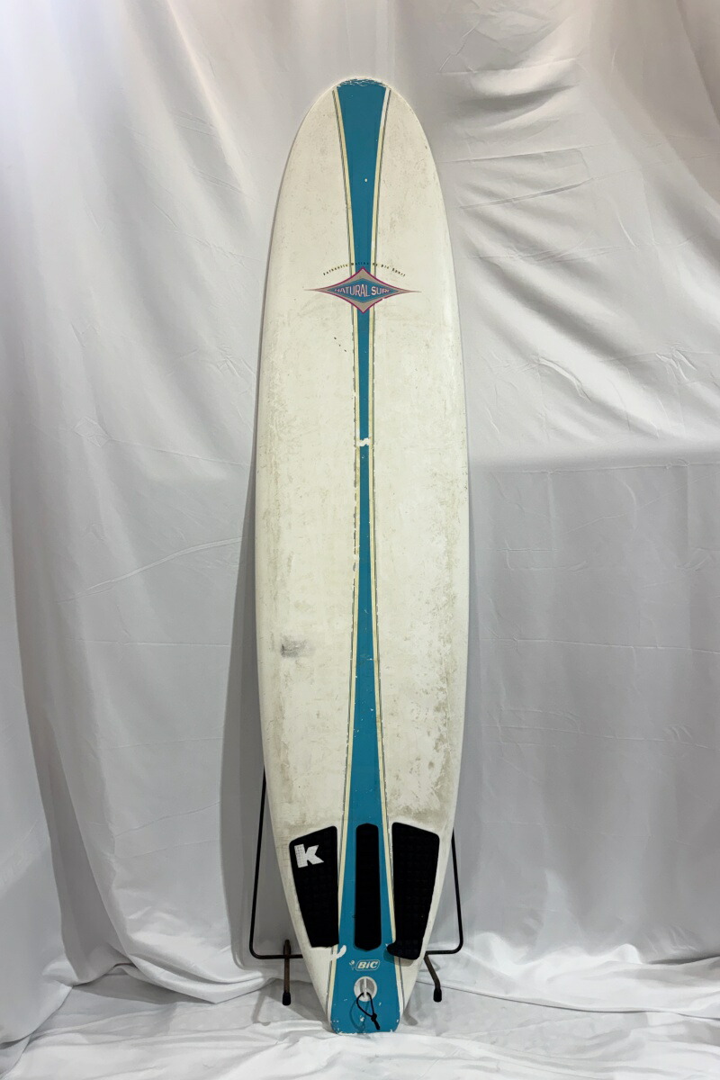 【中古】BIC (ビック) 79 NATURAL SURF モデル ミッドレングス  [WHITE] 711\" サーフボード サイドフィン付