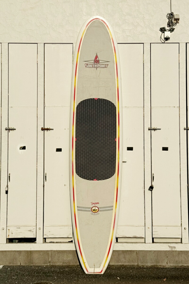 【中古】SOUTH POINT (サウスポイント) Tinpone Kalama モデル サーフボード [WHITE×YELLOW] 11’6” SUP サーフボード