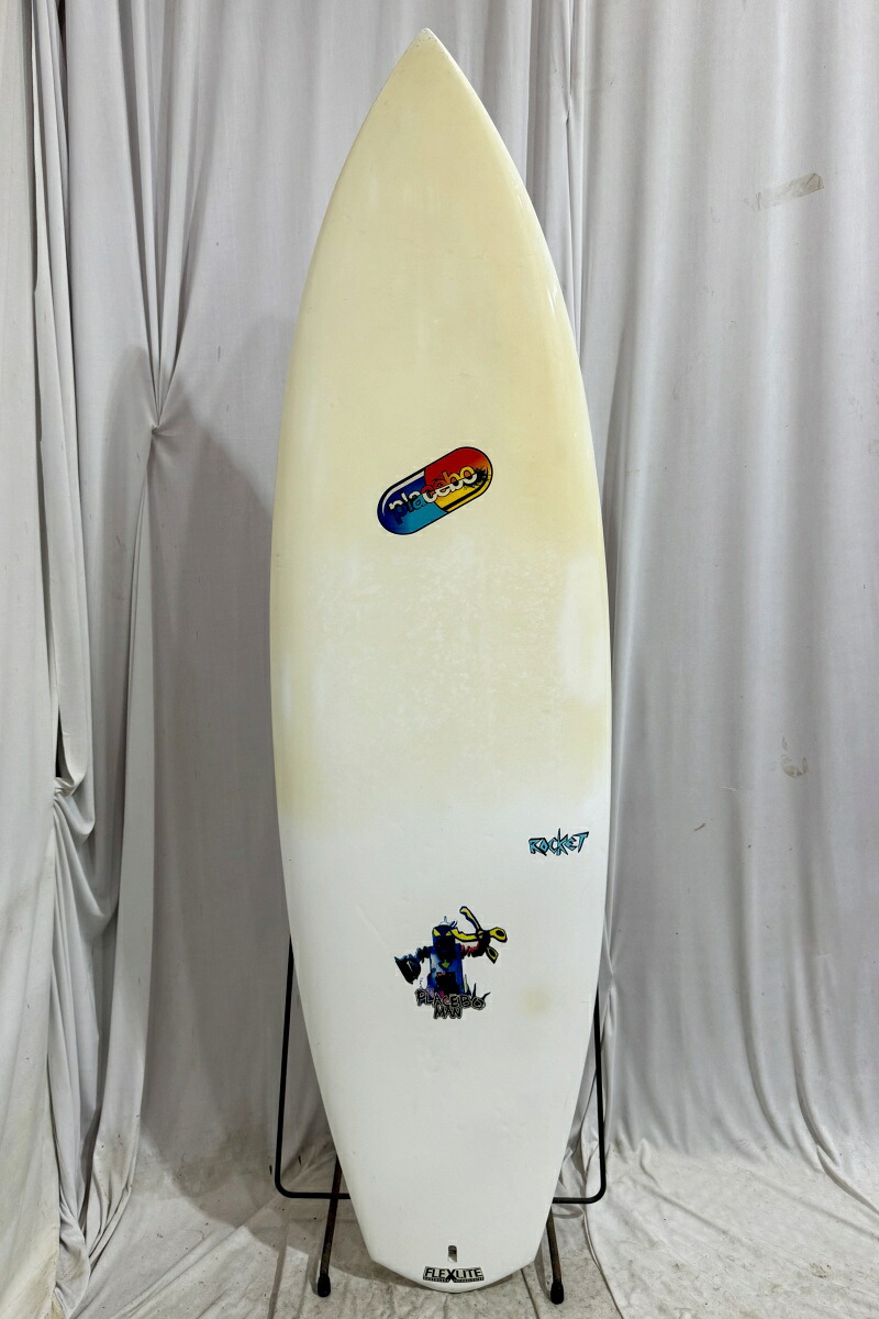 【中古】PLACEBO (プラセボ) ROCKET モデル ショートボード [WHITE] 5&rsquo;11&rdquo; サーフボード｜アラソアン店