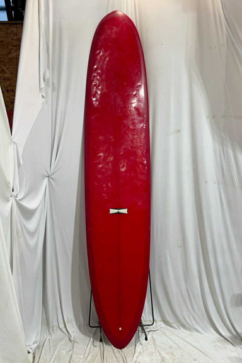 【中古】AZ SURFBOARDS AZAHARA シェイプ シングルフィン ロングボード［RED］9'4\