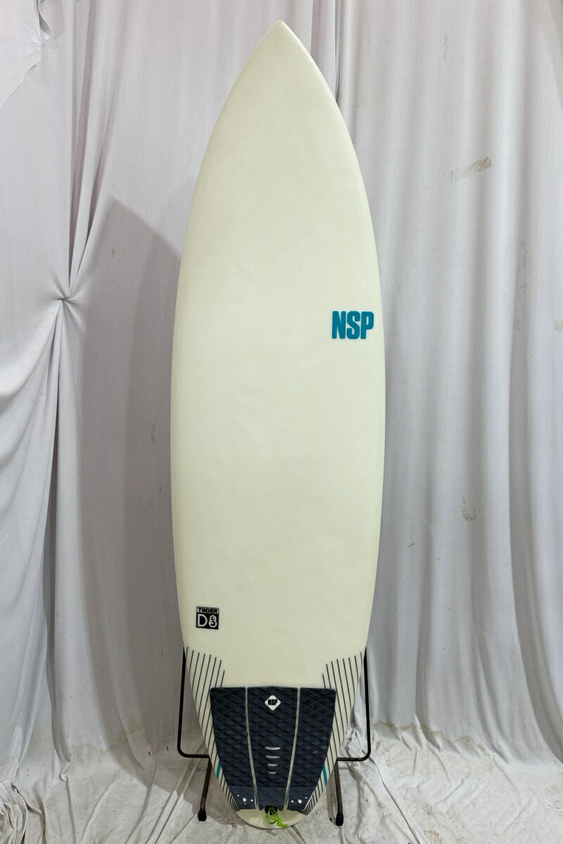 【中古】NSP (エヌエスピー) TINDER D8 モデル ショートボード［CLEAR］6’4” サーフボード