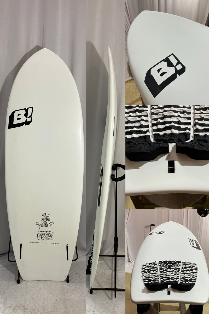 日本正規代理店品 EBERT SURF BOARDS ショートボード WHITE 5'2