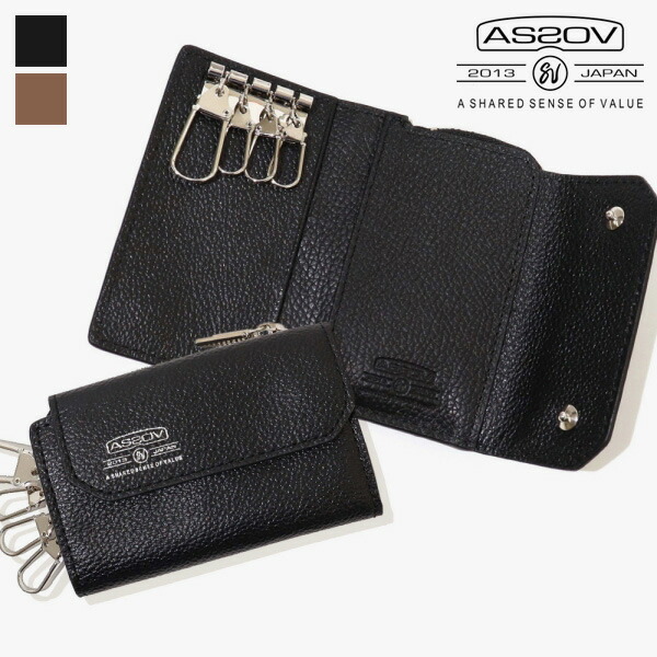 アッソブ AS2OV キーケース SHRINK LEATHER MOBILE WALLET KEY CASE シュリンクレザー モバイル ウォレット キーケース 小銭入れ 各色 081703 | ブランド [正規取扱店]【ノベルティプレゼント】