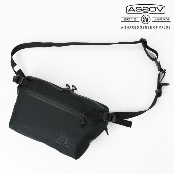 アッソブ AS2OV ショルダーバッグ WATER PROOF CORDURA 305D FANNY PACK ウォータープルーフ コーデュラ 305D ファニーパック ウエストバッグ ブラック 141607 | ブランド [正規取扱店]【ノベルティプレゼント】