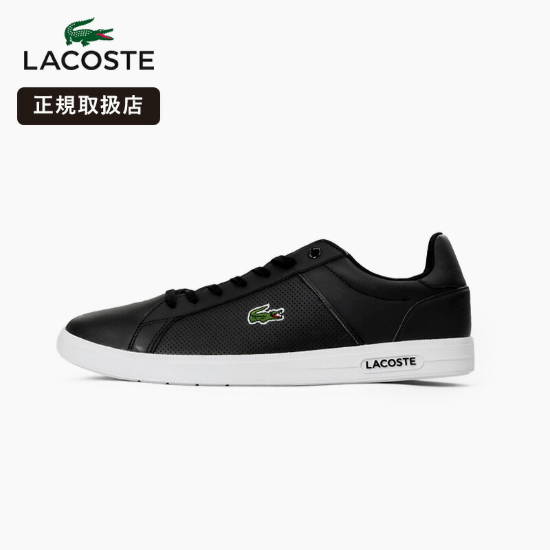 ラコステ LACOSTE メンズ スニーカー ライトベース レザー ブラック×ホワイト カジュアル 軽量 靴 LITE BASE 224 1 SMA 48SMA0113 | 正規取扱店 ブランド