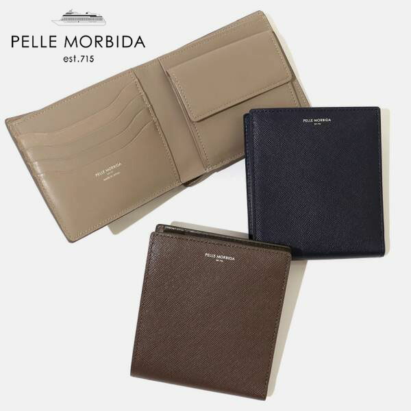 ペッレモルビダ PELLE MORBIDA 二つ折り財布 Barca バルカ ミニウォレット メンズ レザー 各色 PMO-BA504 | ブランド [正規取扱店]