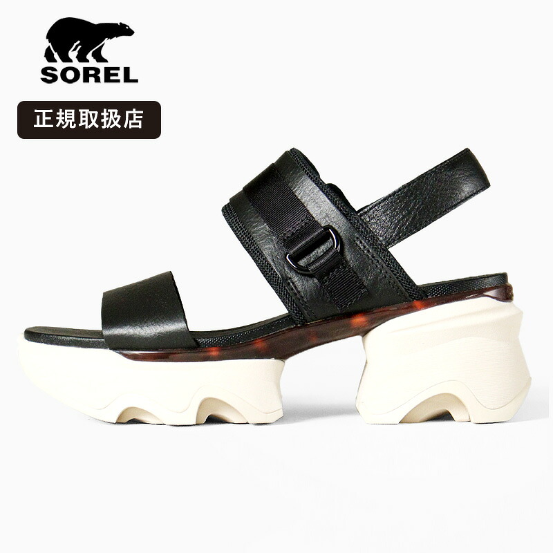 《抽選で最大100%ポイントバック★要エントリー》ソレル SOREL サンダル レディース キネティックインパクト スリングバック ヒールサンダル KINETIC IMPACT SLINGBACK HEEL SANDAL ブラック Black Chalk 靴 NL4951 012 | ブランド [正規取扱店]｜VIOLAL NEO