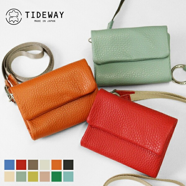 《抽選で最大100%ポイントバック★要エントリー》タイドウェイ TIDEWAY 三つ折り財布 MONTH SMALL WALLET SHOULDER マンス ミニ財布 ストラップ付 誕生月 牛革 日本製 各色 T2842 | ブランド [正規取扱店]｜VIOLAL NEO