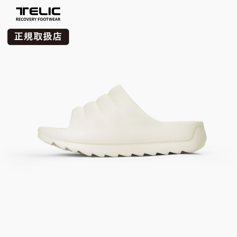 《抽選で最大100%ポイントバック★要エントリー》テリック TELIC W-CLOUD リカバリーサンダル 厚底 トングサンダル シャークソール EVA 軽量 コンフォートサンダル スポーツサンダル メンズ レディース IVORY アイボリー 2026SS 正規品｜VIOLAL NEO