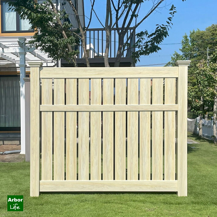 バイナルフェンス 木目 目隠しフェンス 外構 DIY 木目シリーズ セミプライバシーフェンス 高さ1860.4mm 幅2086mm 50kgサイズ