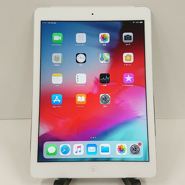 iPad Air Wi-Fi+Cellular 32GB SIMフリー シルバー 送料無料 本体 c18602 【中古】