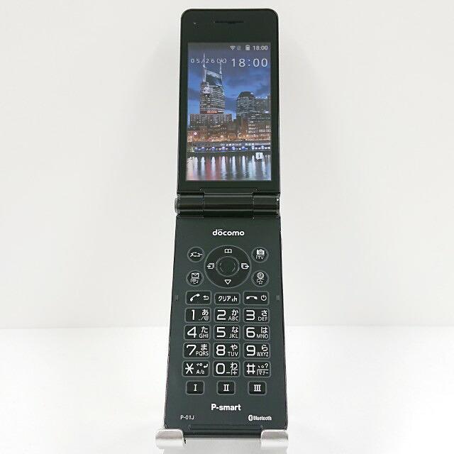 P-smart ケータイ P-01J ドコモ 黒いこと 貨物輸送無料 本体 c20213 【中古】