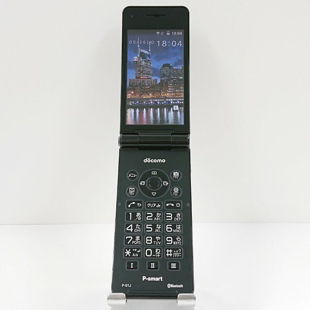 P-smart ケータイ P-01J ドコモ 黒いこと 貨物輸送無料 本体 c20215 【中古】