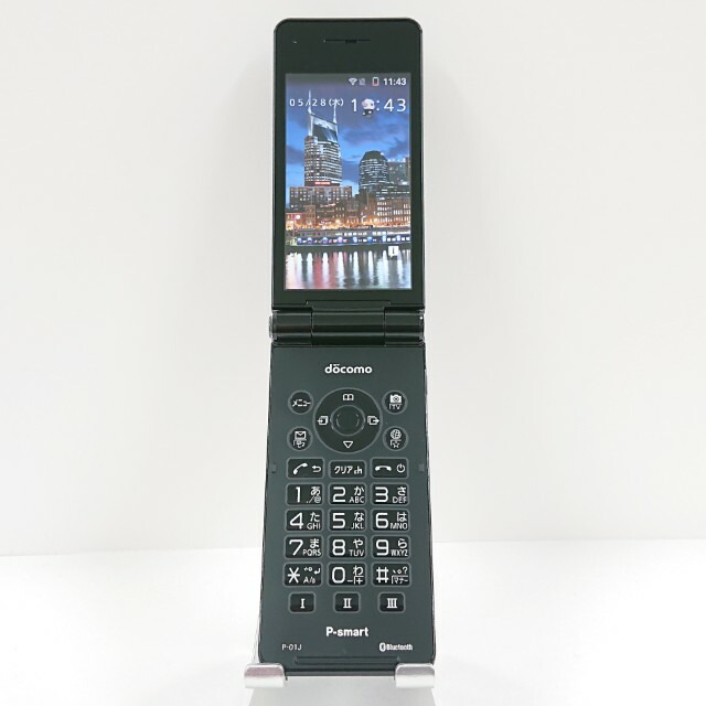 P-smart ケータイ P-01J ドコモ 黒いこと 貨物輸送無料 本体 c20224 【中古】