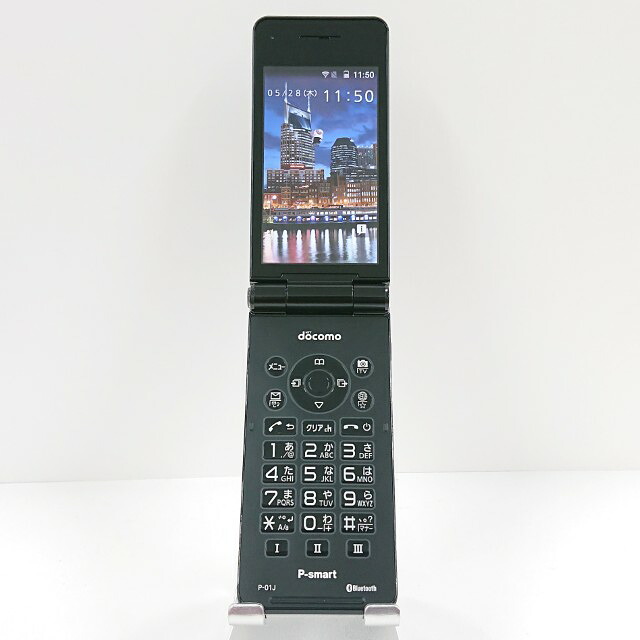 P-smart ケータイ P-01J ドコモ 黒いこと 貨物輸送無料 本体 c20227 【中古】