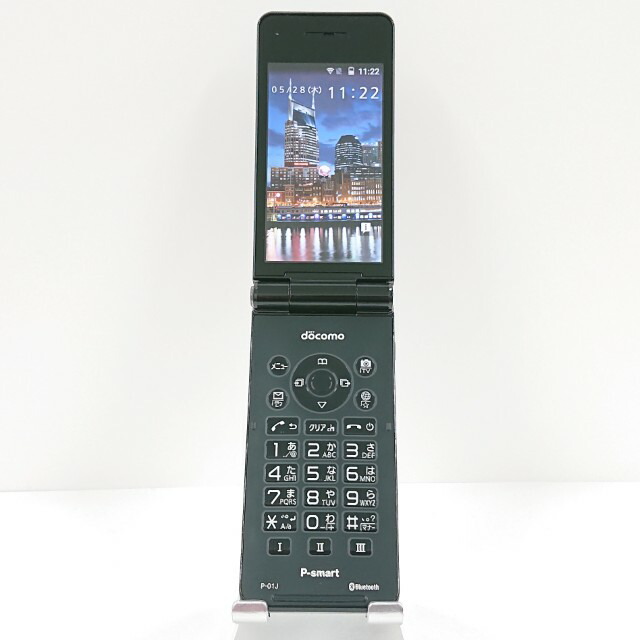 P-smart ケータイ P-01J ドコモ 黒いこと 貨物輸送無料 本体 c20243 【中古】