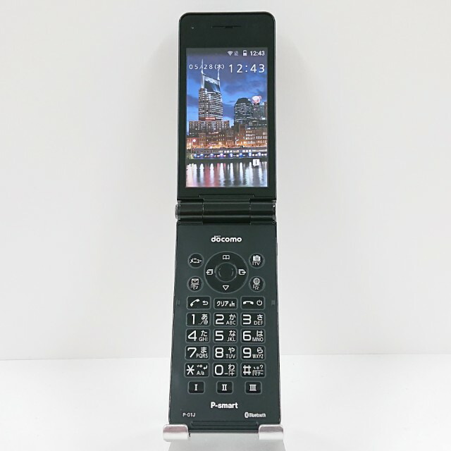 P-smart ケータイ P-01J ドコモ 黒いこと 貨物輸送無料 本体 c20245 【中古】