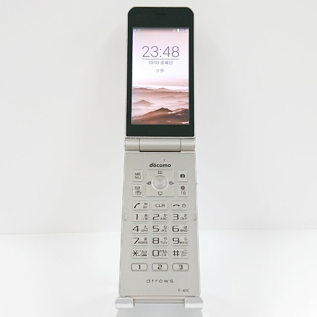 arrows ケータイ 第一義的 F-41C ドコモ ゴールド 貨物輸送無料 本体 c20333 【中古】