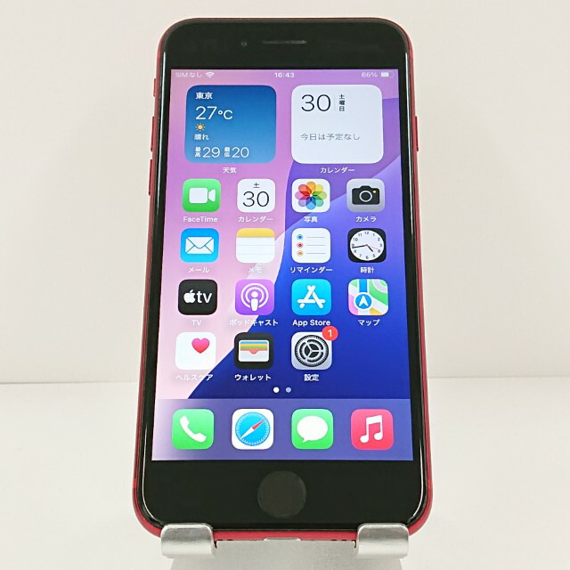 iPhoneSE 第2時人 64GB SIM無償性 赤いこと 貨物輸送無料 本体 c20367 【中古】