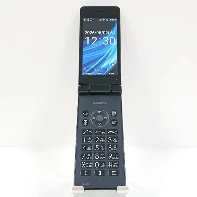 AQUOS ケータイ SH-02L ドコモ 黒いこと 貨物輸送無料 本体 c20389 【中古】