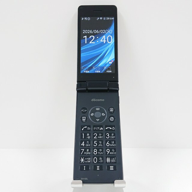 AQUOS ケータイ SH-02L ドコモ 黒いこと 貨物輸送無料 本体 c20390 【中古】