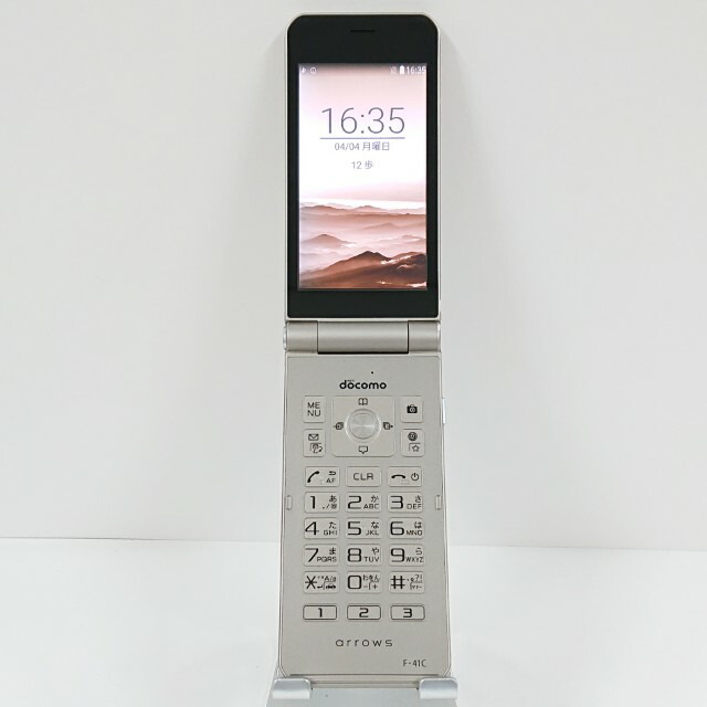 arrows ケータイ 第一義的 F-41C ドコモ ゴールド 貨物輸送無料 本体 c20539 【中古】