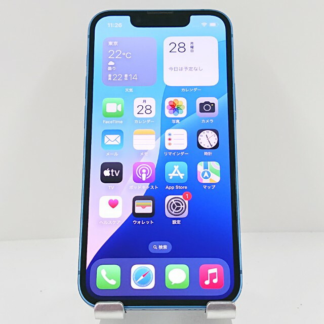 iPhone13 mini 128GB au 青色 貨物輸送無料 本体 c11930 【中古】 スマートフォン本体-スマートフォン・タブレット