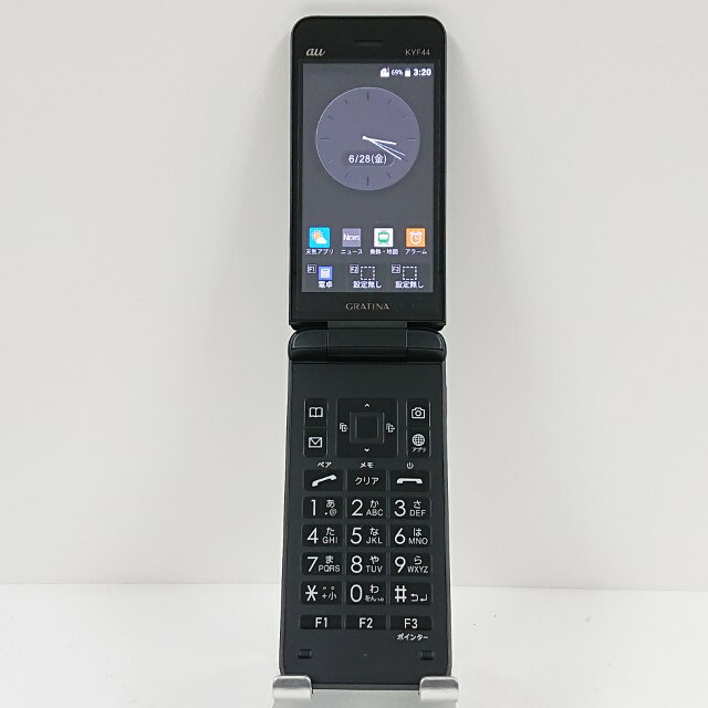 GRATINA KYF44 au ブラック 送料無料 本体 c18373 【中古】