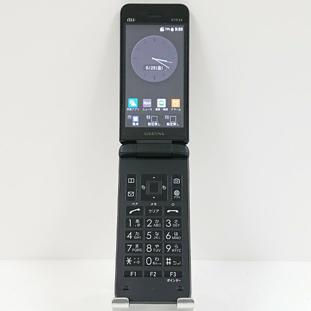 GRATINA KYF44 au ブラック 送料無料 本体 c18376 【中古】