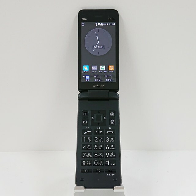 GRATINA KYF44 au ブラック 送料無料 本体 c18388 【中古】