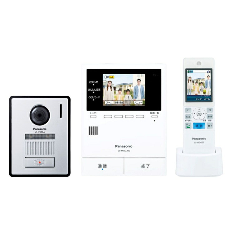パナソニック 無線電話管する付テレビドアホン 2-7印字機 VL-SWZ300KF