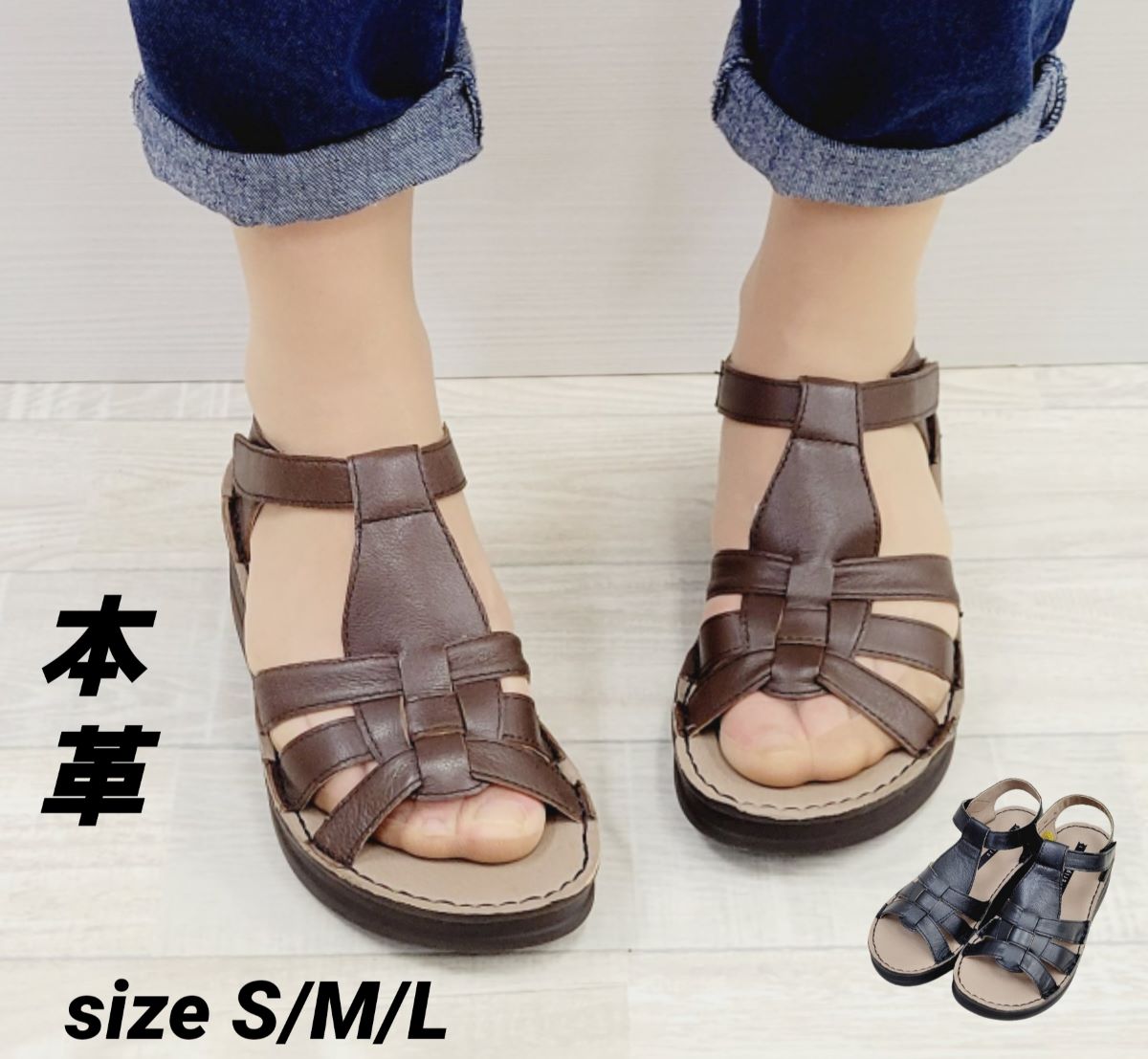 厚底サンダル  幅ひろい 本革 ゆったり 履き分かりやすい 貨物輸送無料 パステル色の 胴締め 好いたらしい 70321