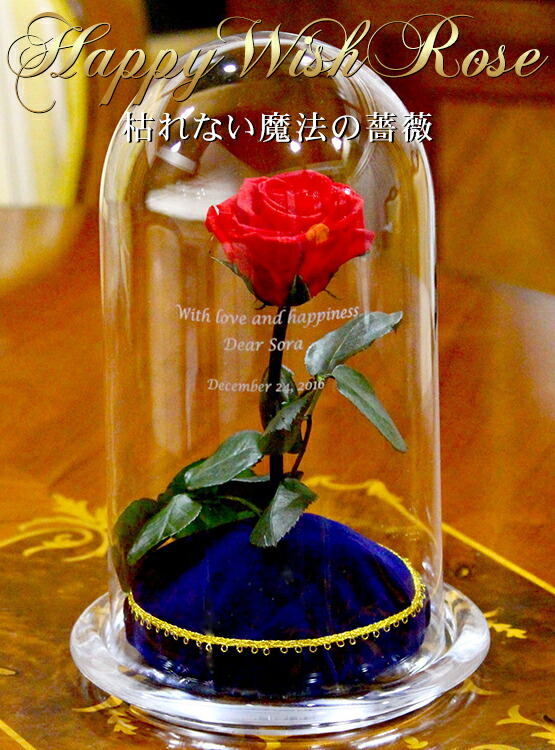 美女と野獣のバラ お名前とメッセージの彫刻込 バラ プロポーズ ディズニー 枯れない花 ギフト 美女と野獣 誕生日 プレゼント 結婚式 結婚記念日 記念日 贈り物 女性 彼女 妻 ブリザードフラワー 花 フラワー お祝い 結婚祝い 入学祝い 卒業祝い