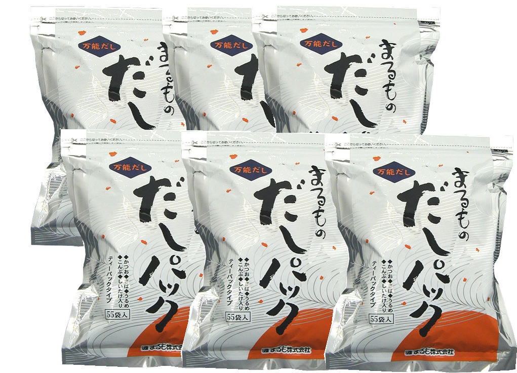 お得セット！【8.8g×55包入】６個セット まるものだしパック<br>ティーバッグタイプ　健康食品<br>だし ダシ 出汁 <br>カルシウム 鰹 かつお カツオ <br>